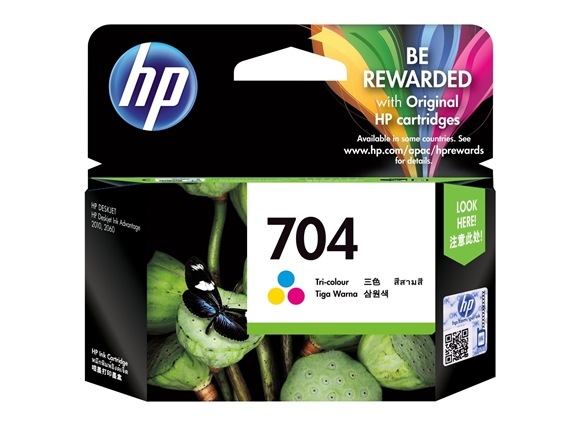 HP 704 Tri-color Original Ink Advantage Cartridge