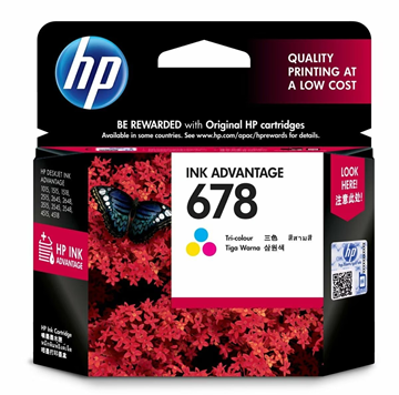 Picture of HP 678 Tri-Colour Original Ink Advantage Cartridge (CZ108AA)