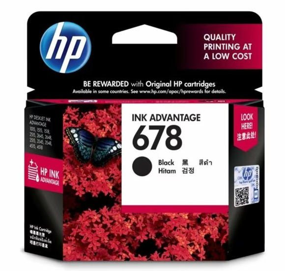 Picture of HP 678 Black Original Ink Advantage Cartridge (CZ107AA)