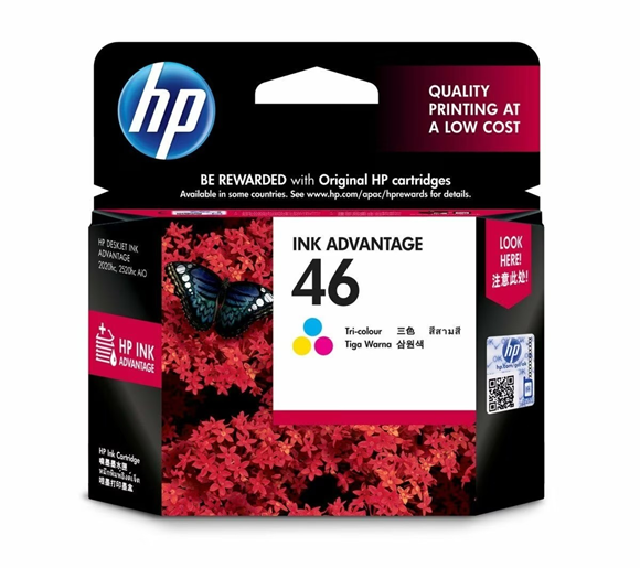 Picture of HP 46 Tri-Colour Original Ink Advantage Cartridge (CZ638AA)