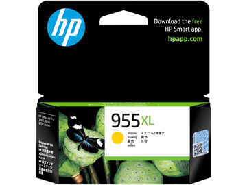 Picture of HP 955XL High Yield Yellow Original Ink Cartridge (L0S69AA)