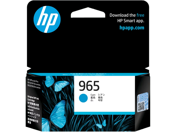Picture of HP 965 Cyan Original Ink Cartridge (3JA77AA)